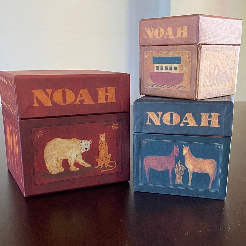Set of 3 Bob's Boxes 'Noah's Peaceable Kingdom'